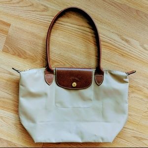 Longchamp Le Pliage Beige Medium Nylon Tote